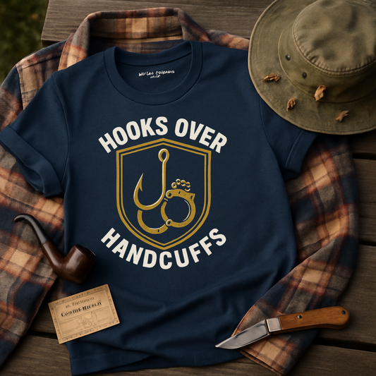 Hooks Over Handcuffs Graphic T-Shirt product type