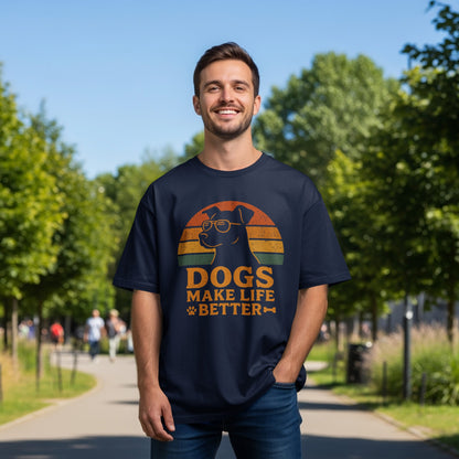 Dogs Make Life Better Graphic Tee product