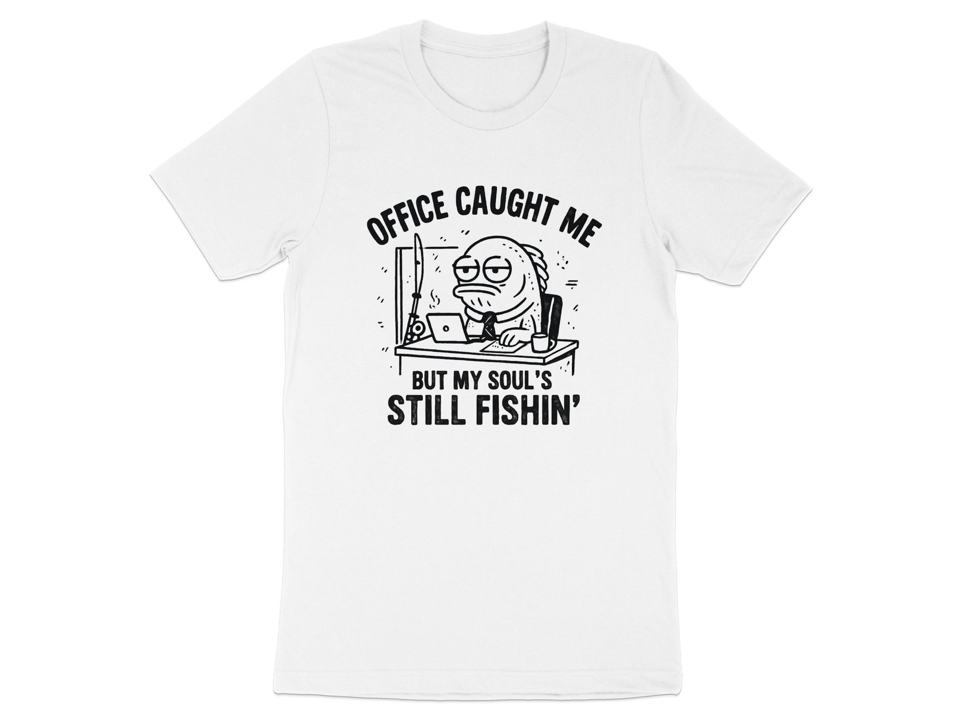Office Caught Me Soul's Still Fishin' Shirt product type