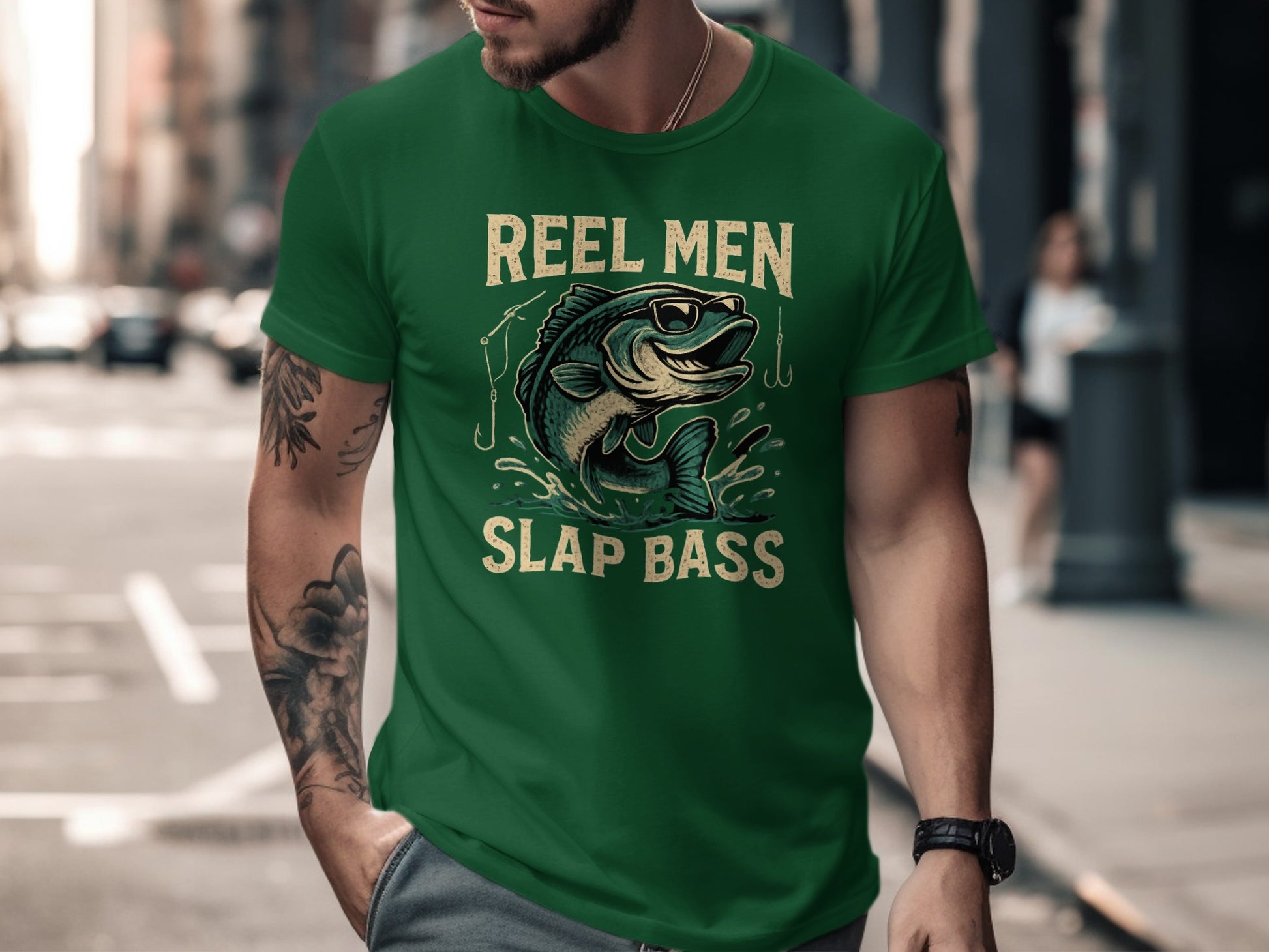 Reel Men Slap Bass Graphic T-Shirt product