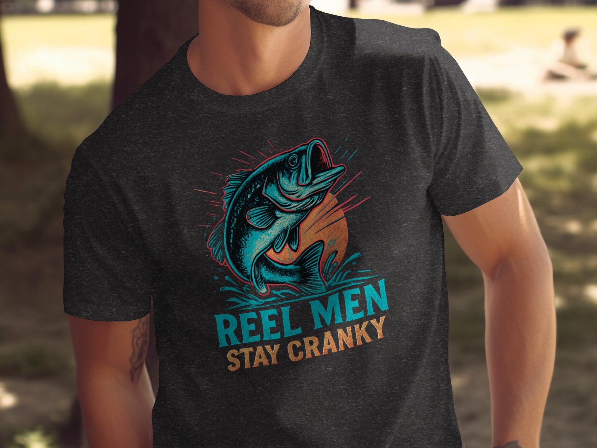 Reel Men Stay Cranky Fishing Graphic T-shirt product