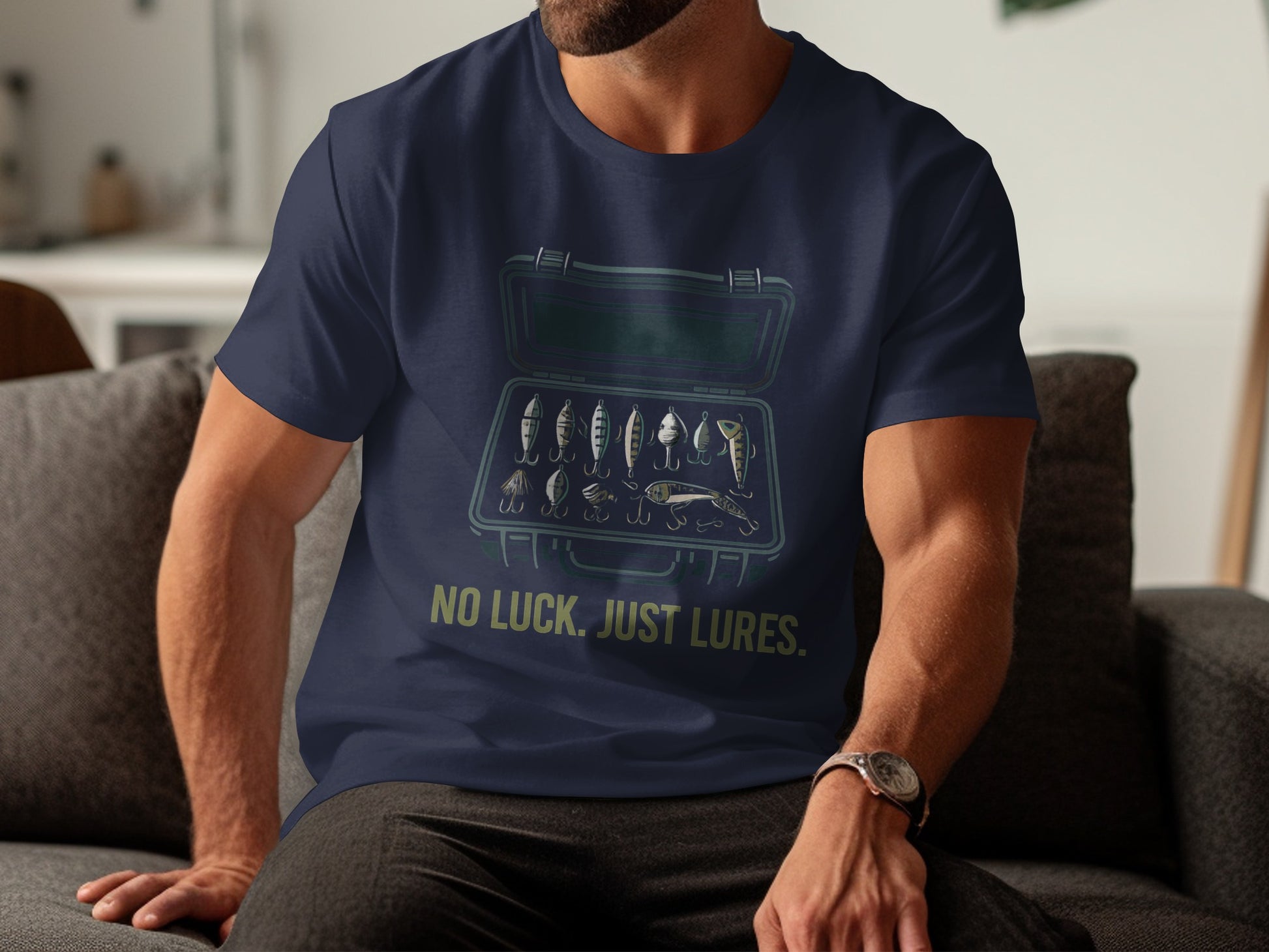 No Luck Just Lures Graphic T Shirt product