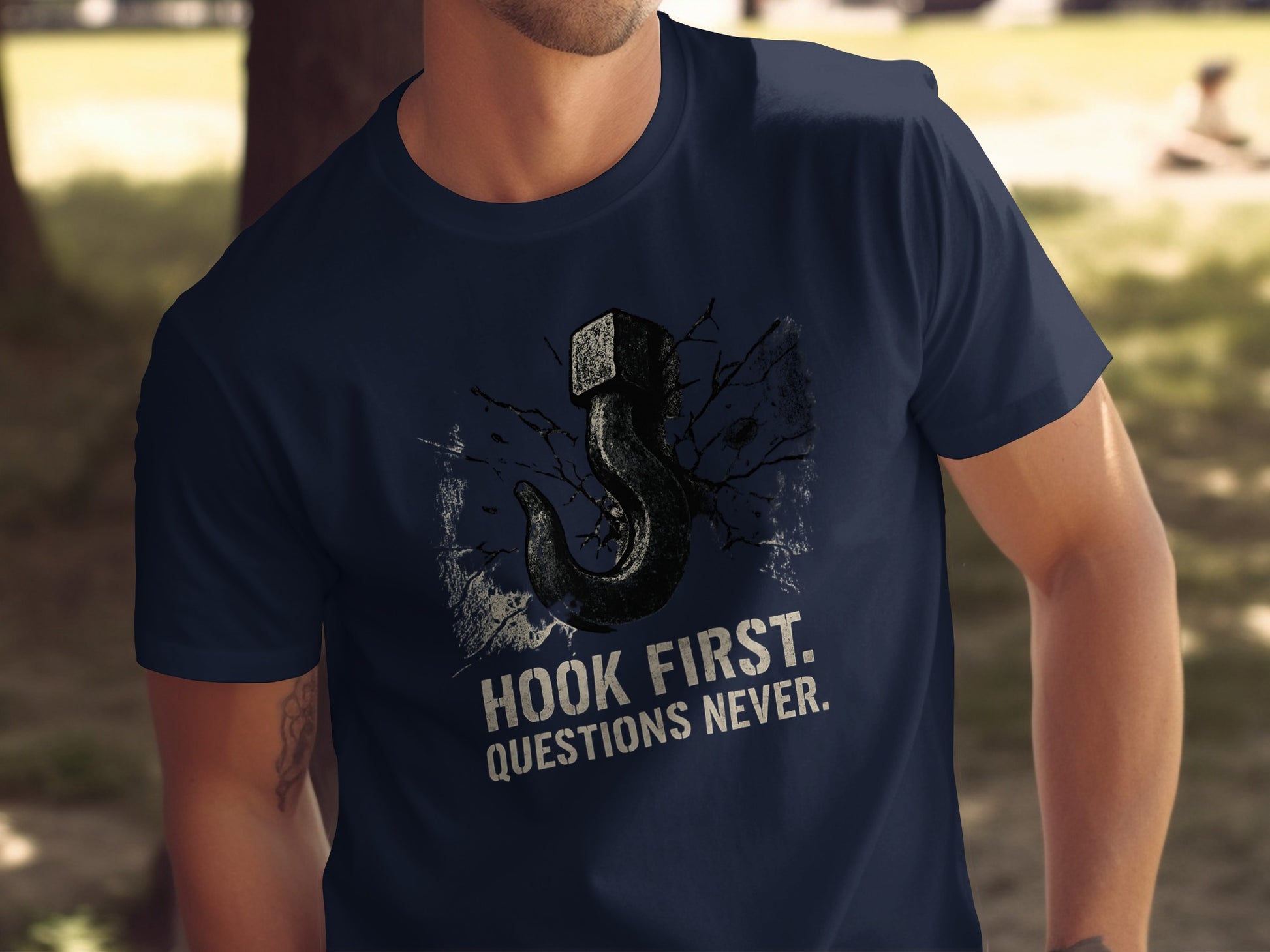 Hook First Questions Never Graphic T-shirt product type