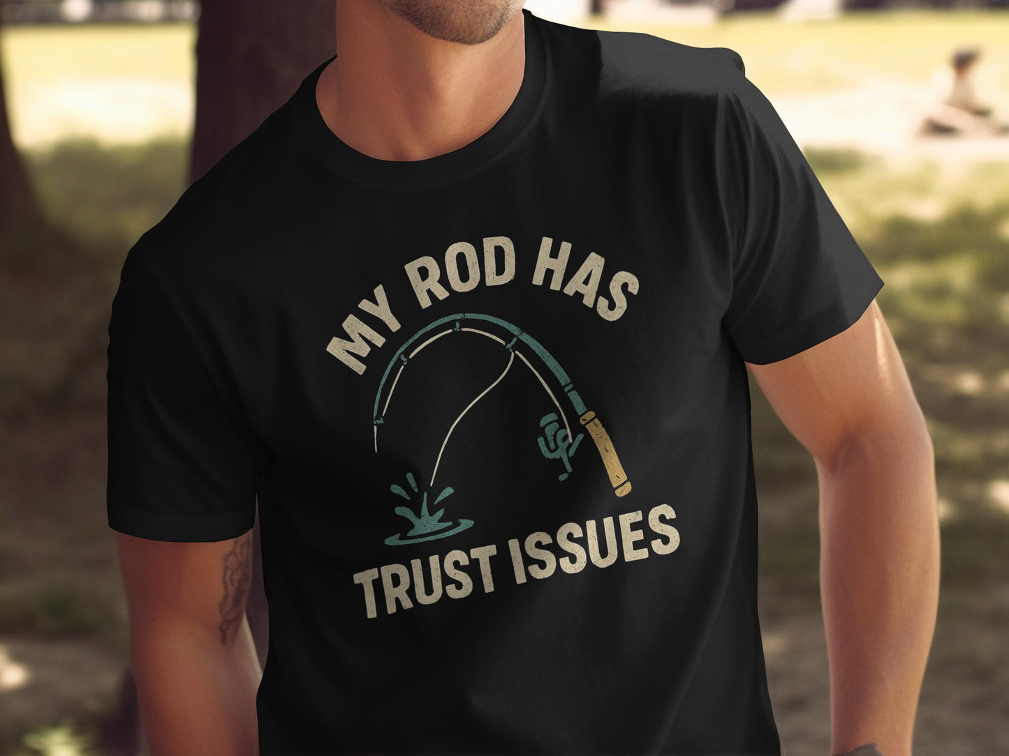 My Rod Has Trust Issues Fishing T-shirt product type