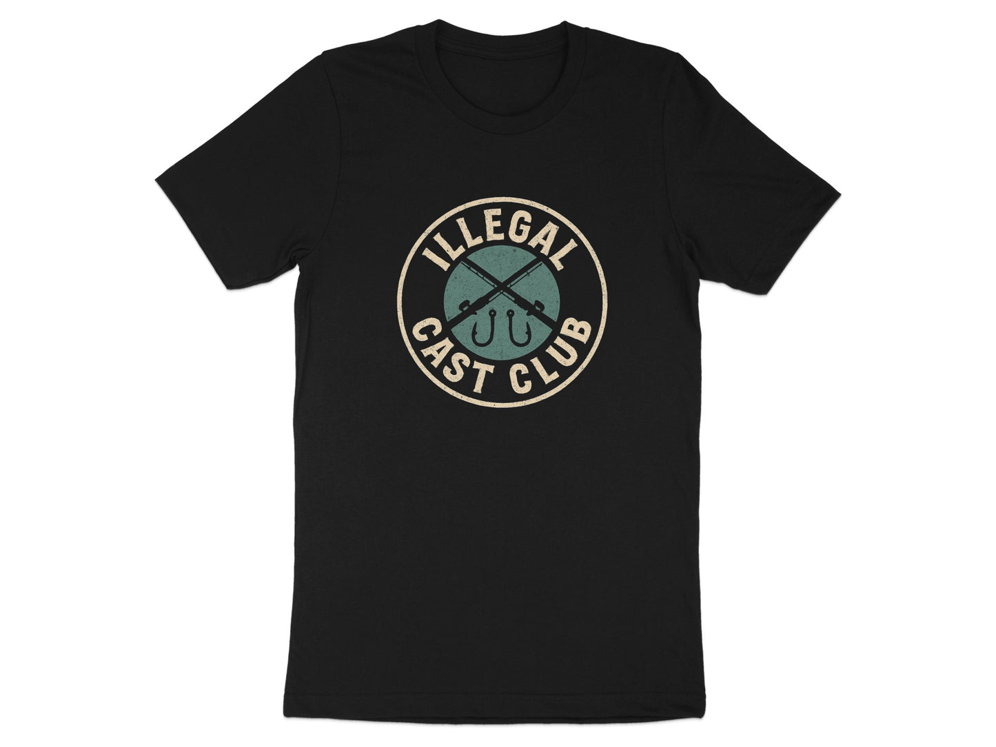 Illegal Cast Club Black Fishing T-Shirt product type