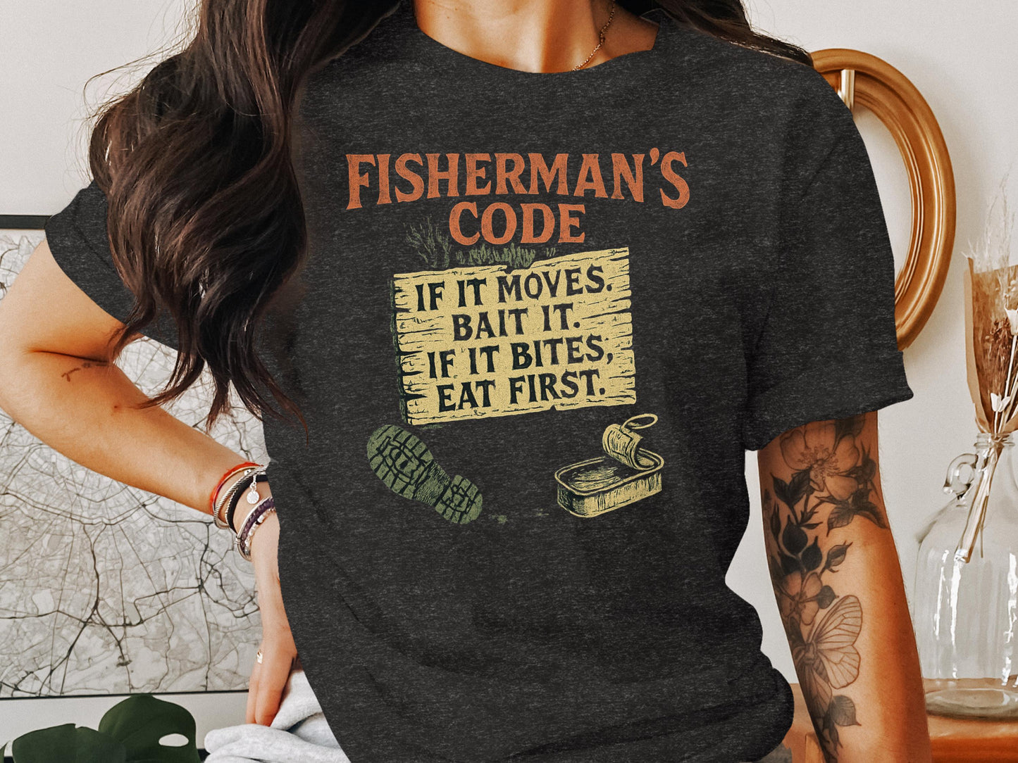 Fisherman's Code Graphic Tee Funny Fishing Shirt product