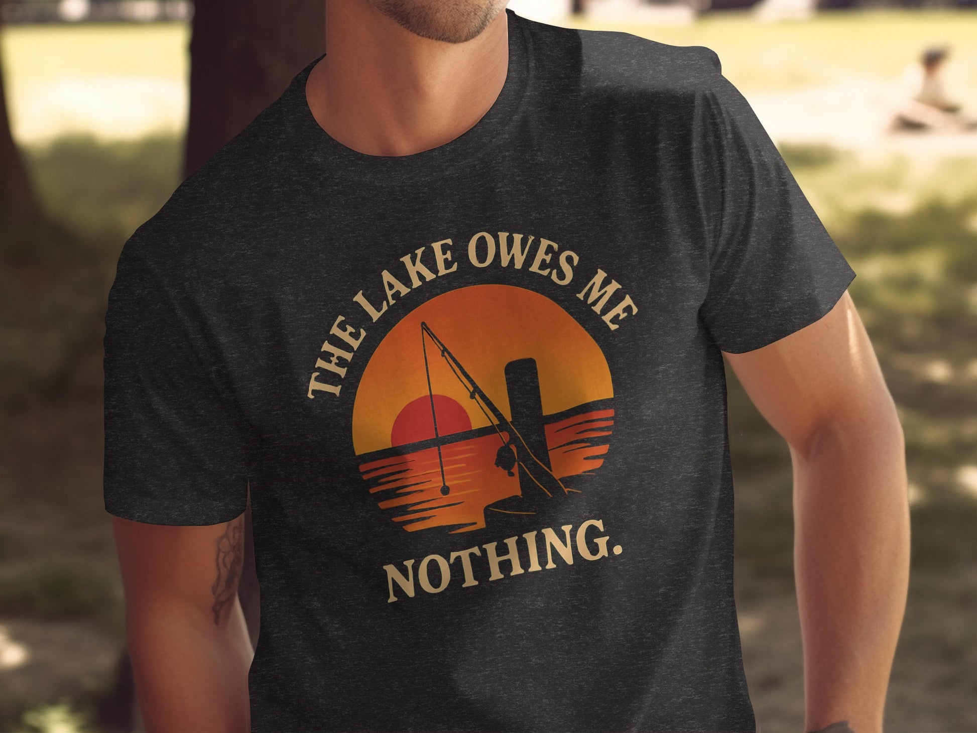 The Lake Owes Me Nothing Sunset Graphic Shirt product