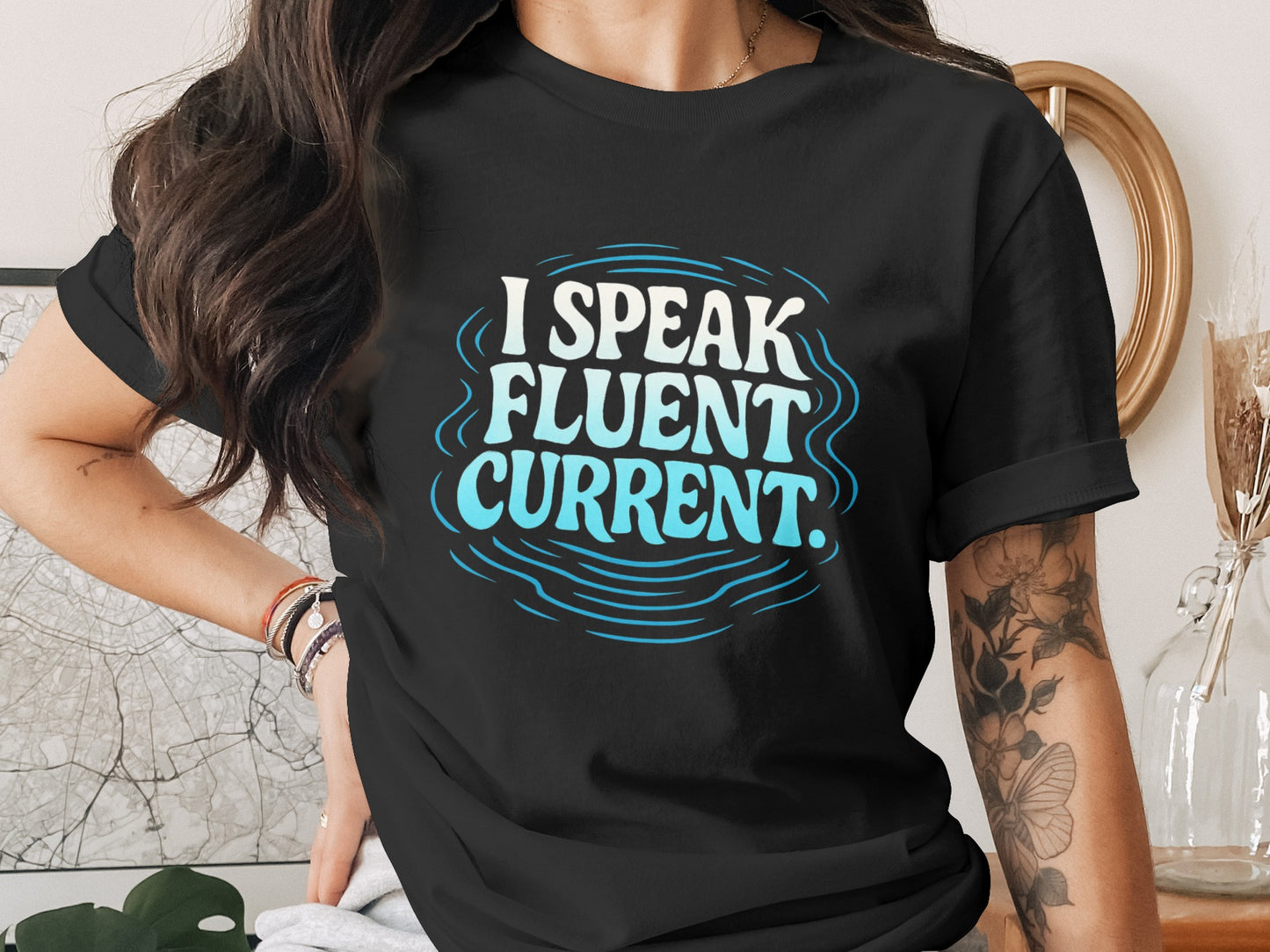 I Speak Fluent Current Graphic Printed T-shirt product type