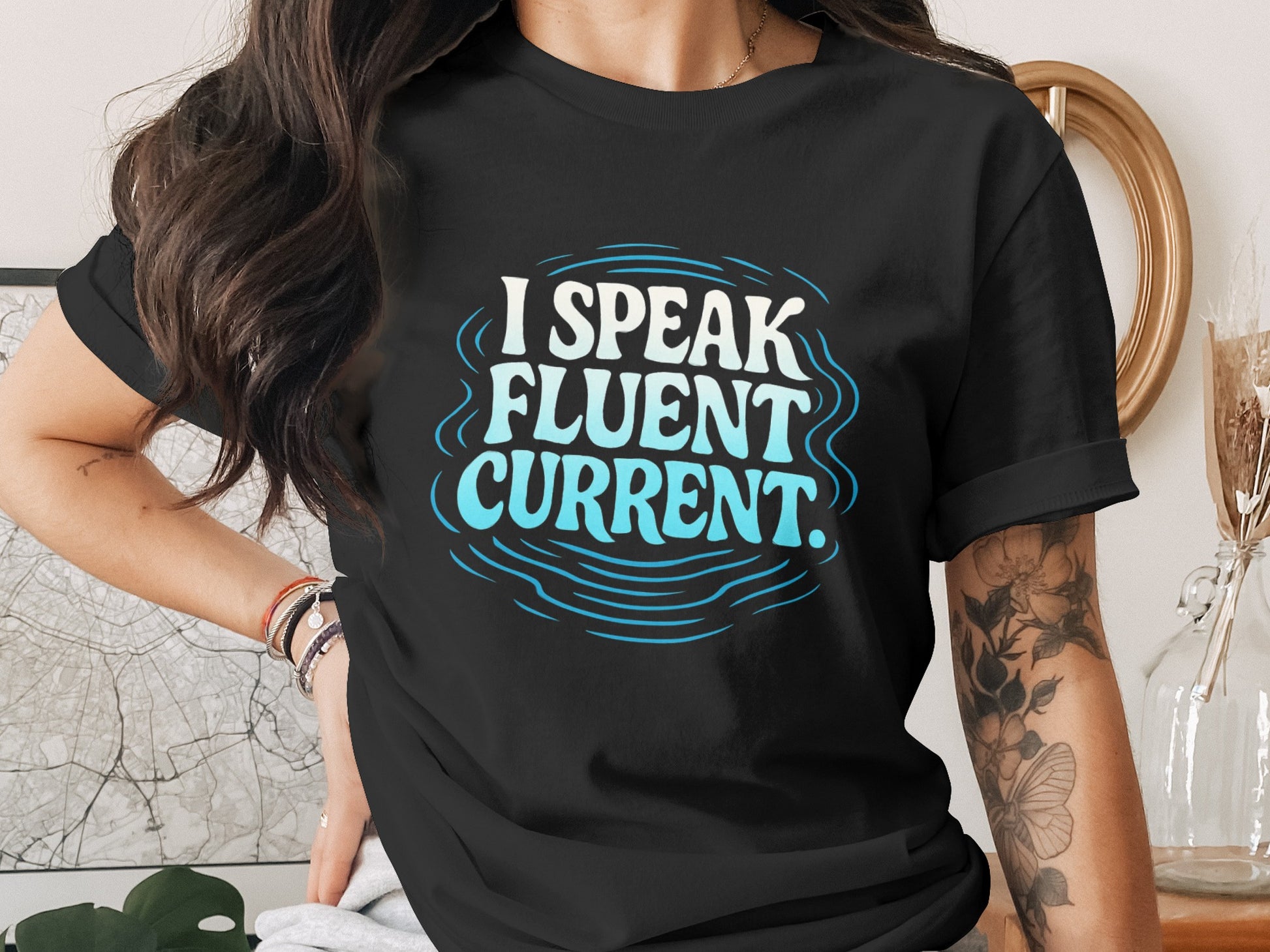I Speak Fluent Current Graphic Printed T-shirt product type