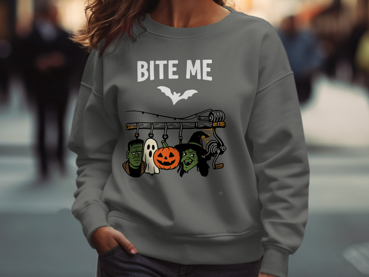 Bite Me Halloween Theme Casual Wear Sweatshirt product