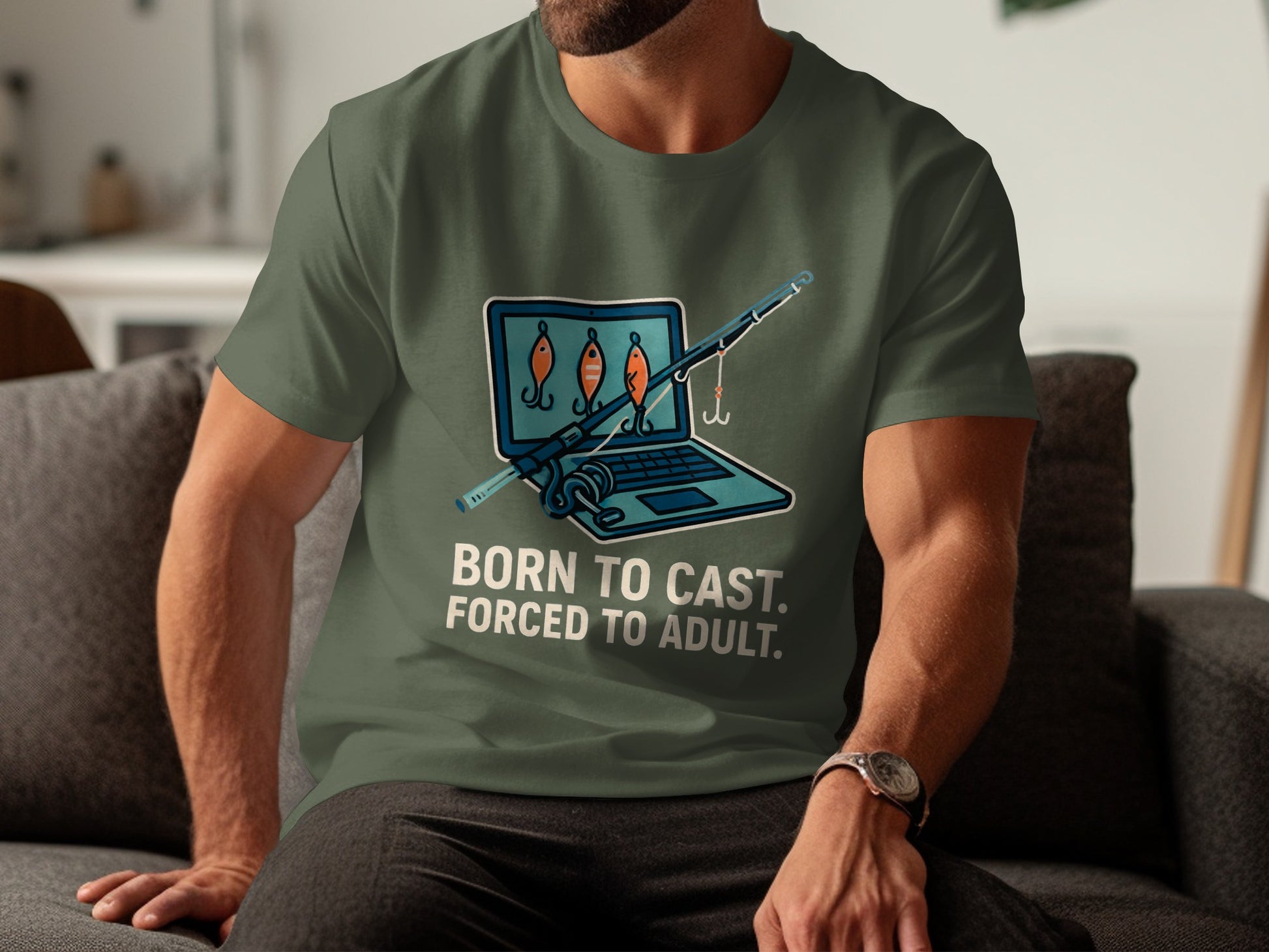 Born to Cast Forced to Adult Graphic T-Shirt product