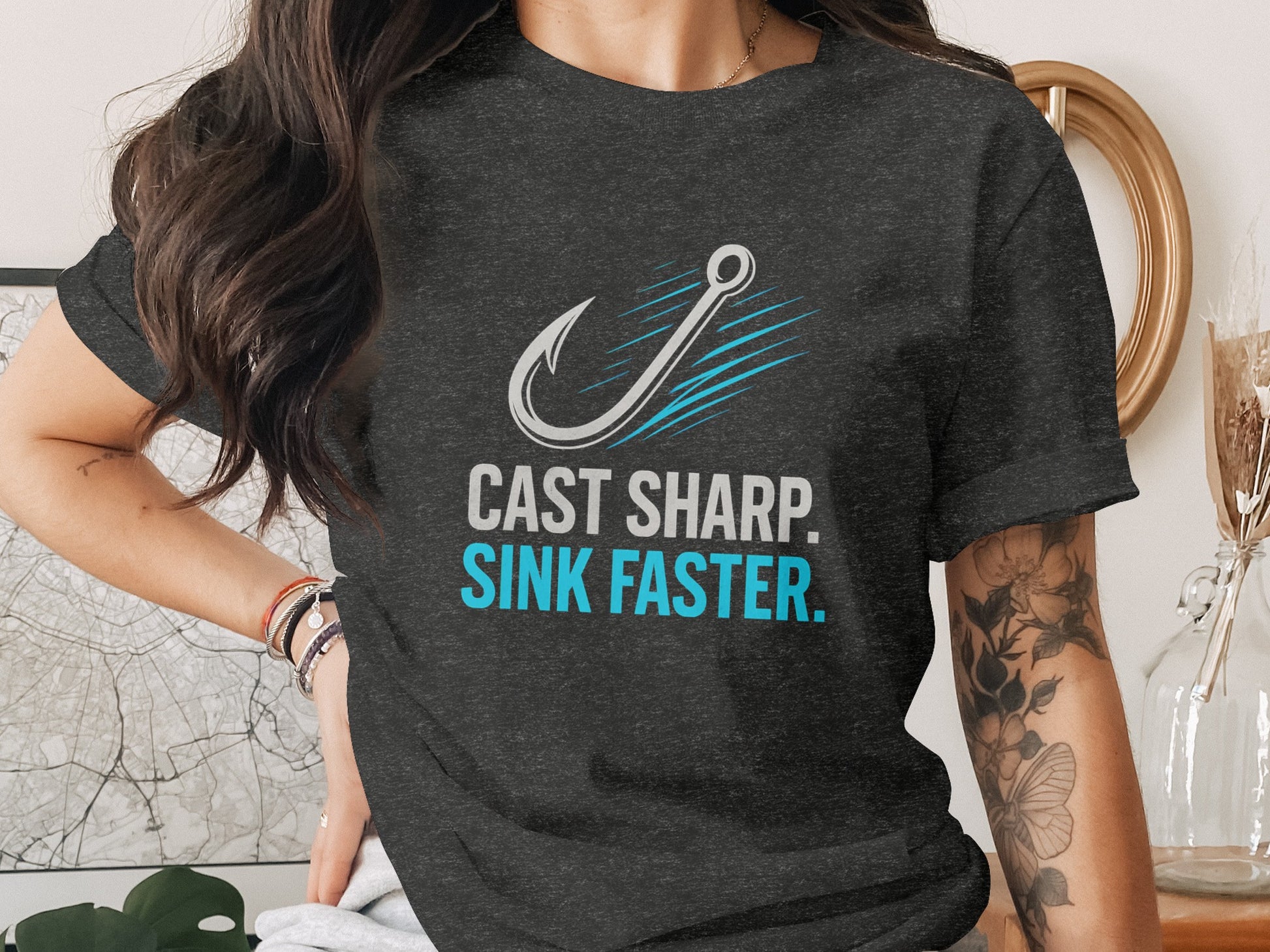 Cast Sharp Sink Faster Fishing T-shirt product