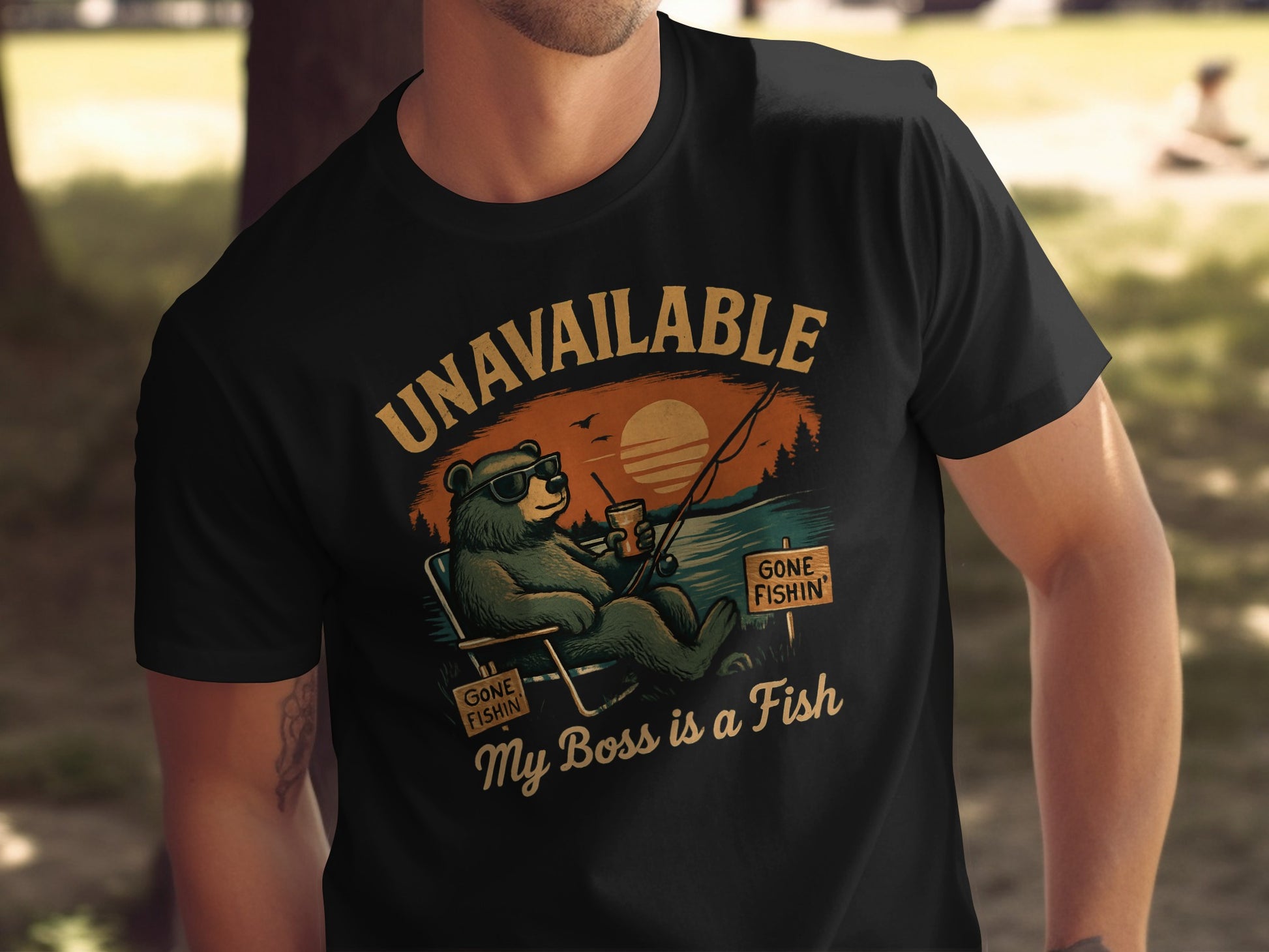 Unavailable My Boss is a Fish Graphic T-Shirt product type