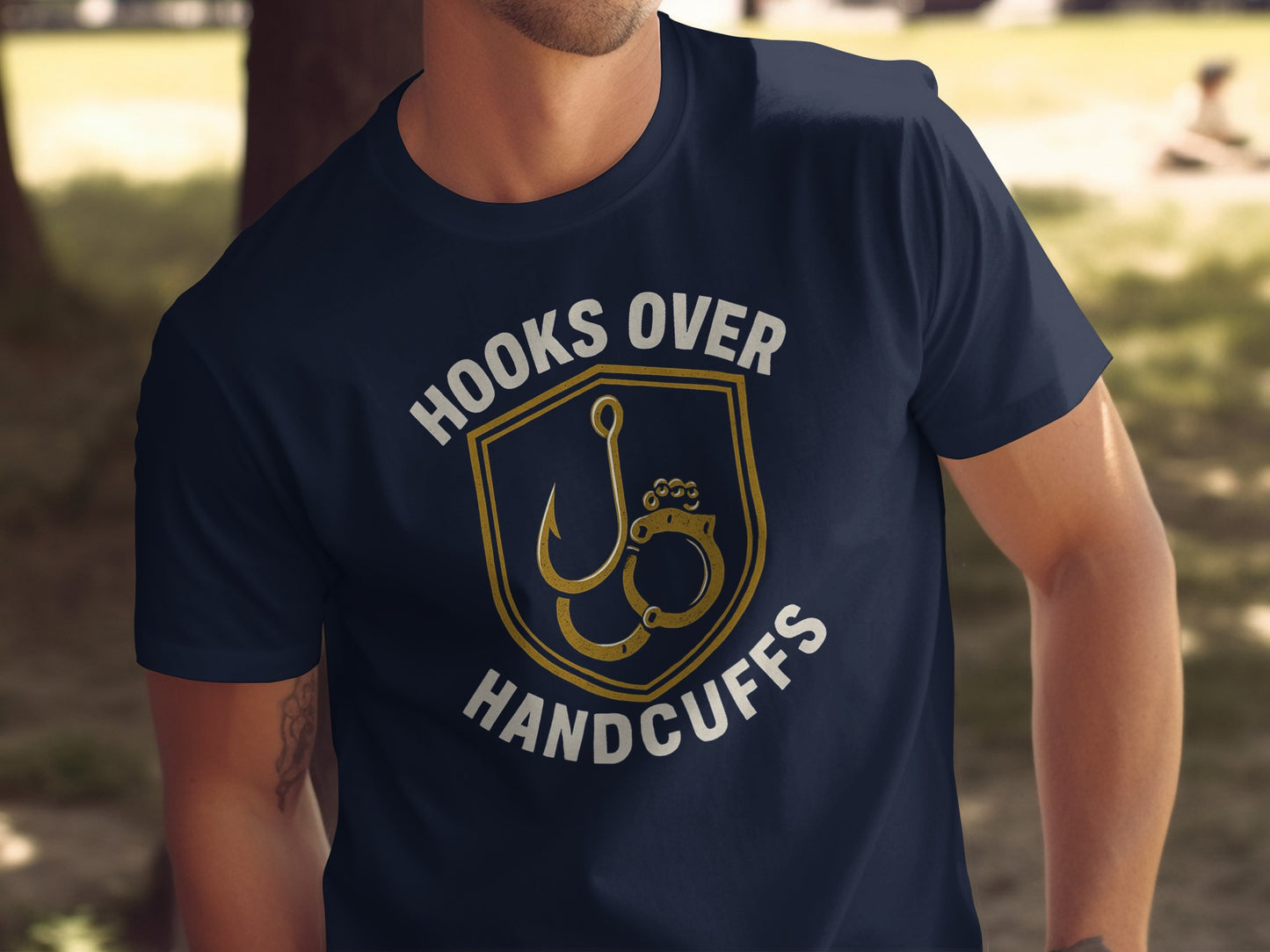 Hooks Over Handcuffs Graphic T-Shirt product type