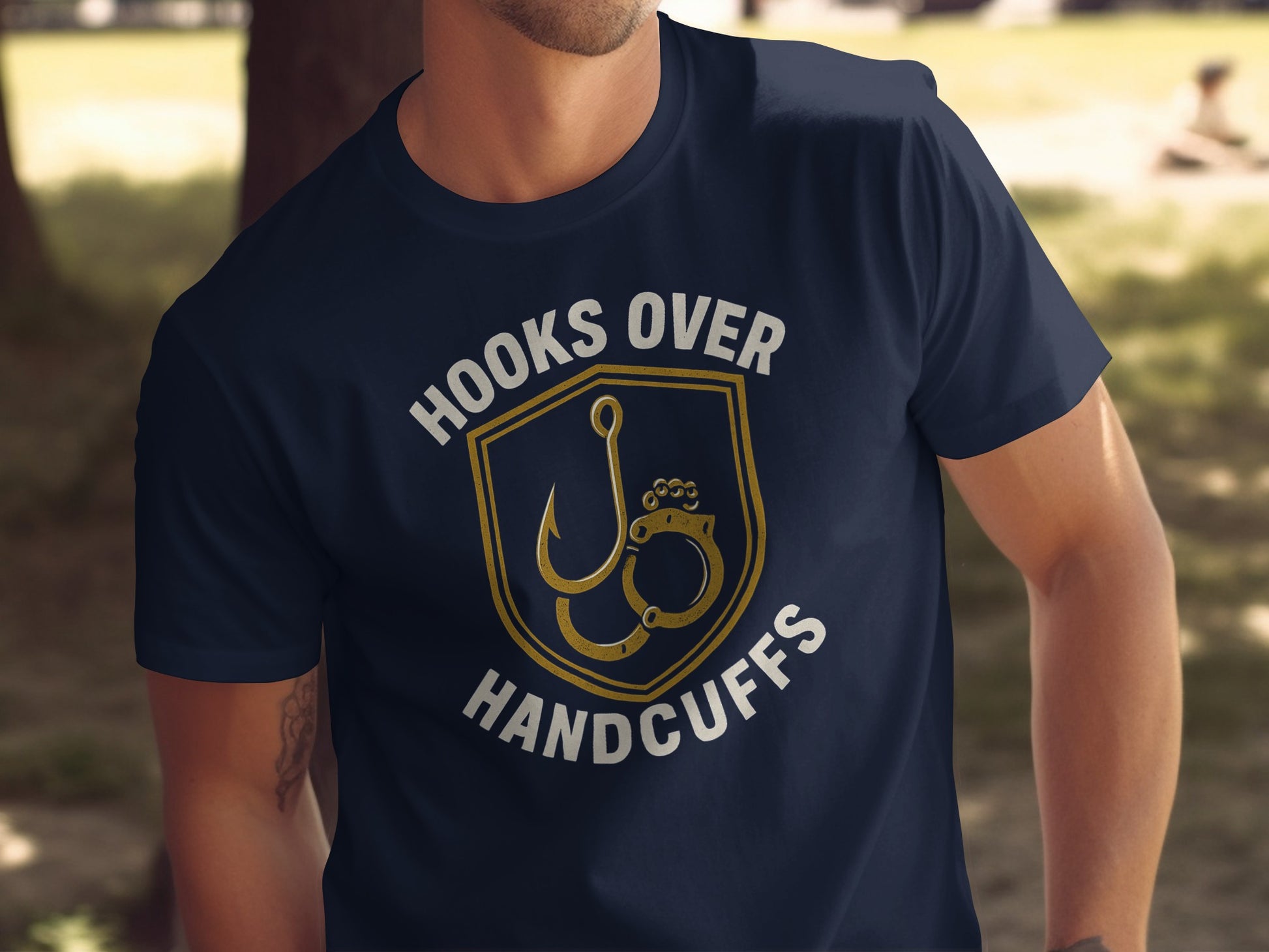 Hooks Over Handcuffs Graphic T-Shirt product type