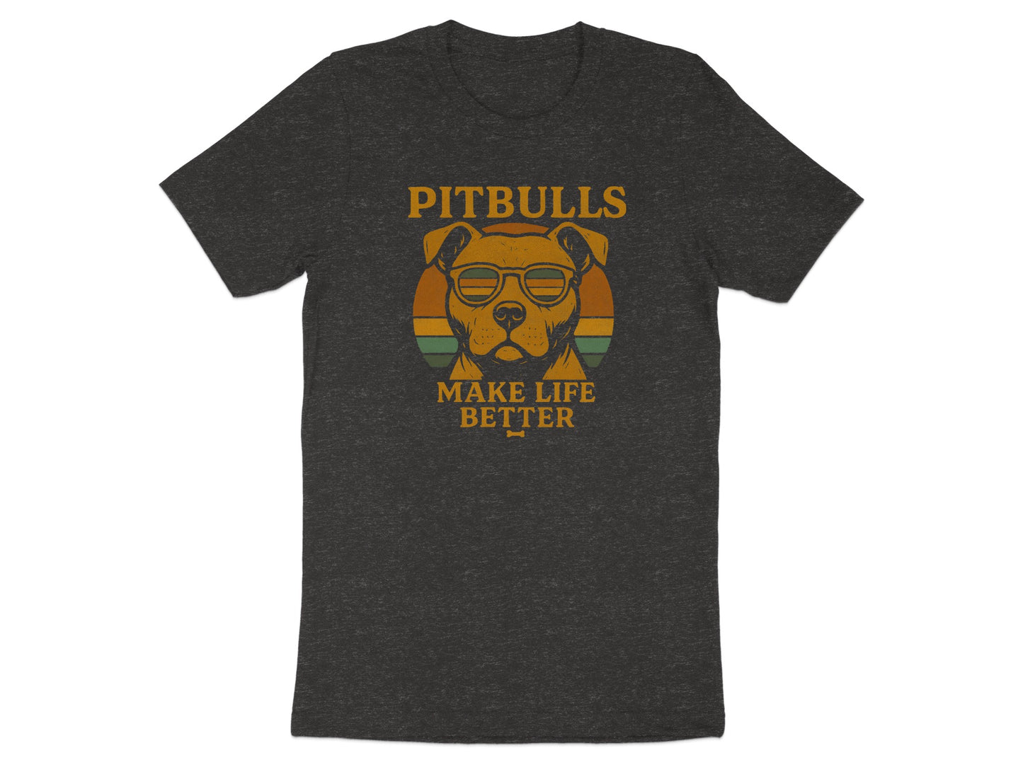 Pitbulls Make Life Better Retro T-Shirt
