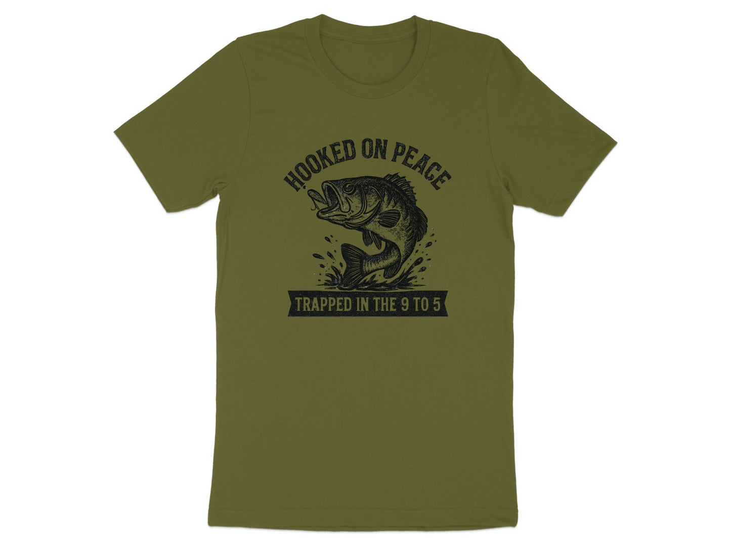 Hooked on Peace Trapped in the 9 to 5 T-shirt product