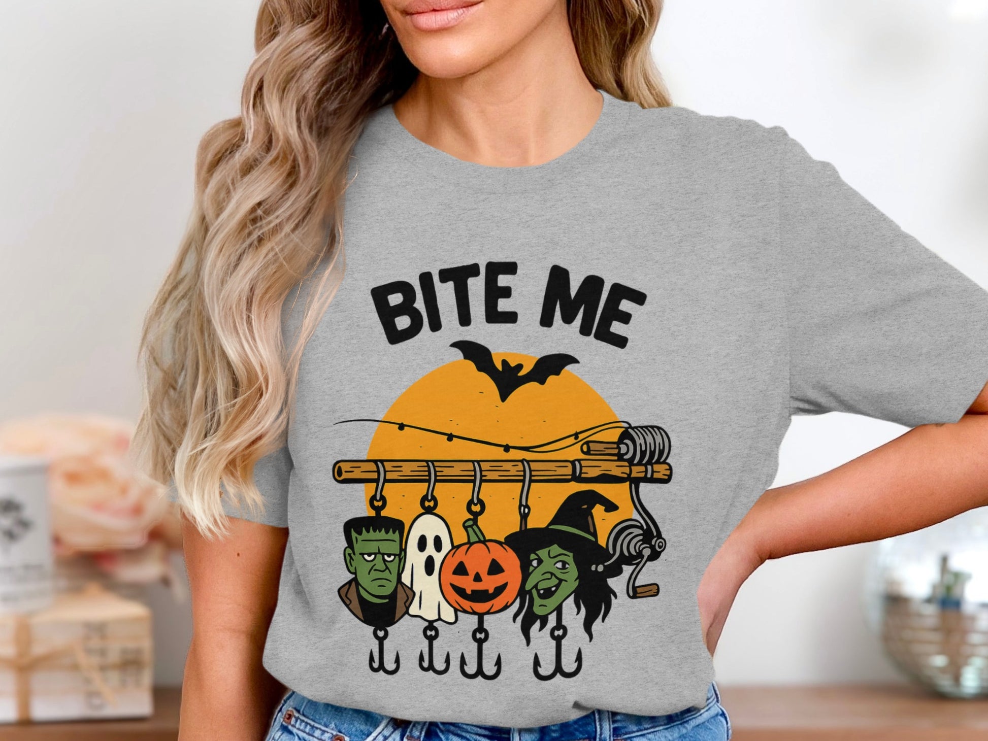 Bite Me Halloween Themed Graphic T-Shirt product type