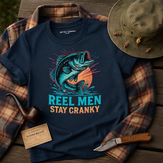 Reel Men Stay Cranky Graphic Fishing Shirt product