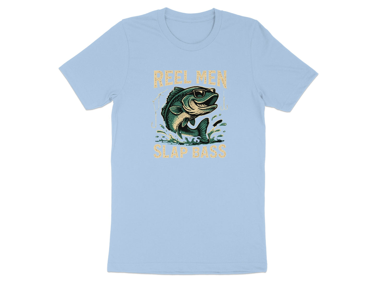 Reel Men Slap Bass Graphic Design Printed T-Shirt Product