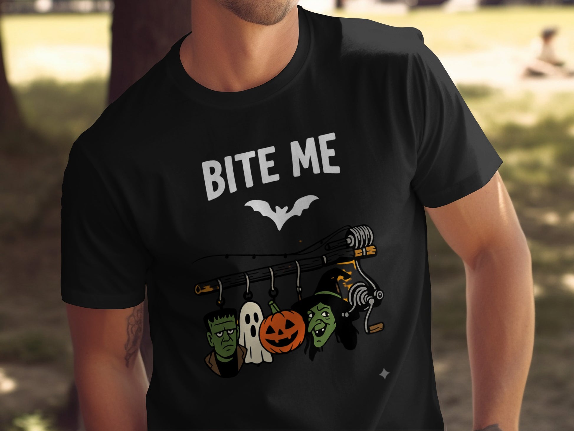 Bite Me Halloween Characters Design T-shirt product