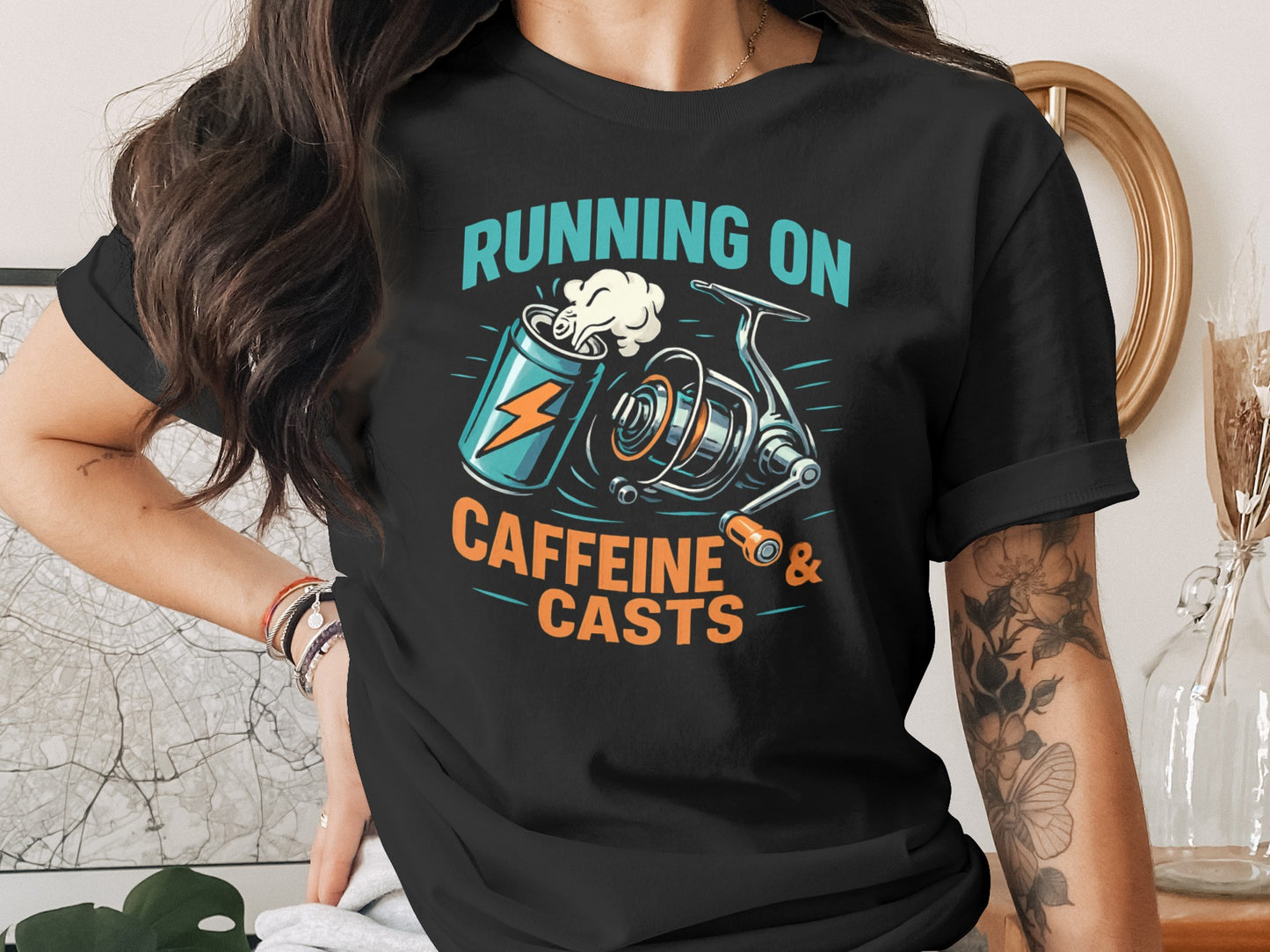 Running On Caffeine and Casts Graphic T-Shirt product