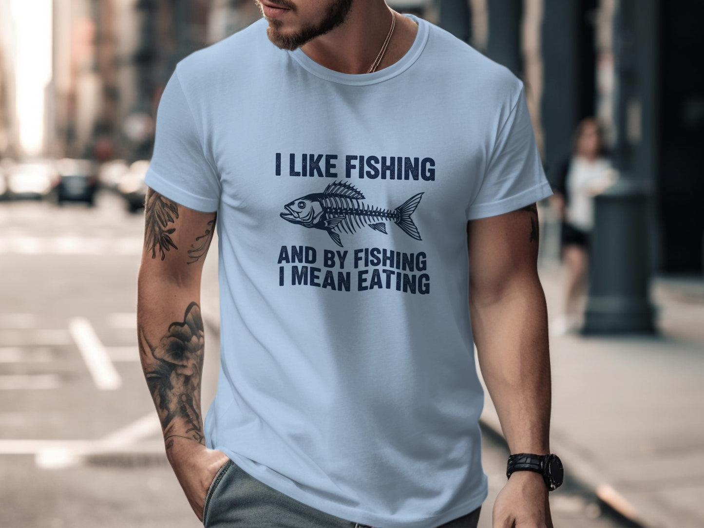 I Like Fishing I Mean Eating Graphic T-shirt product