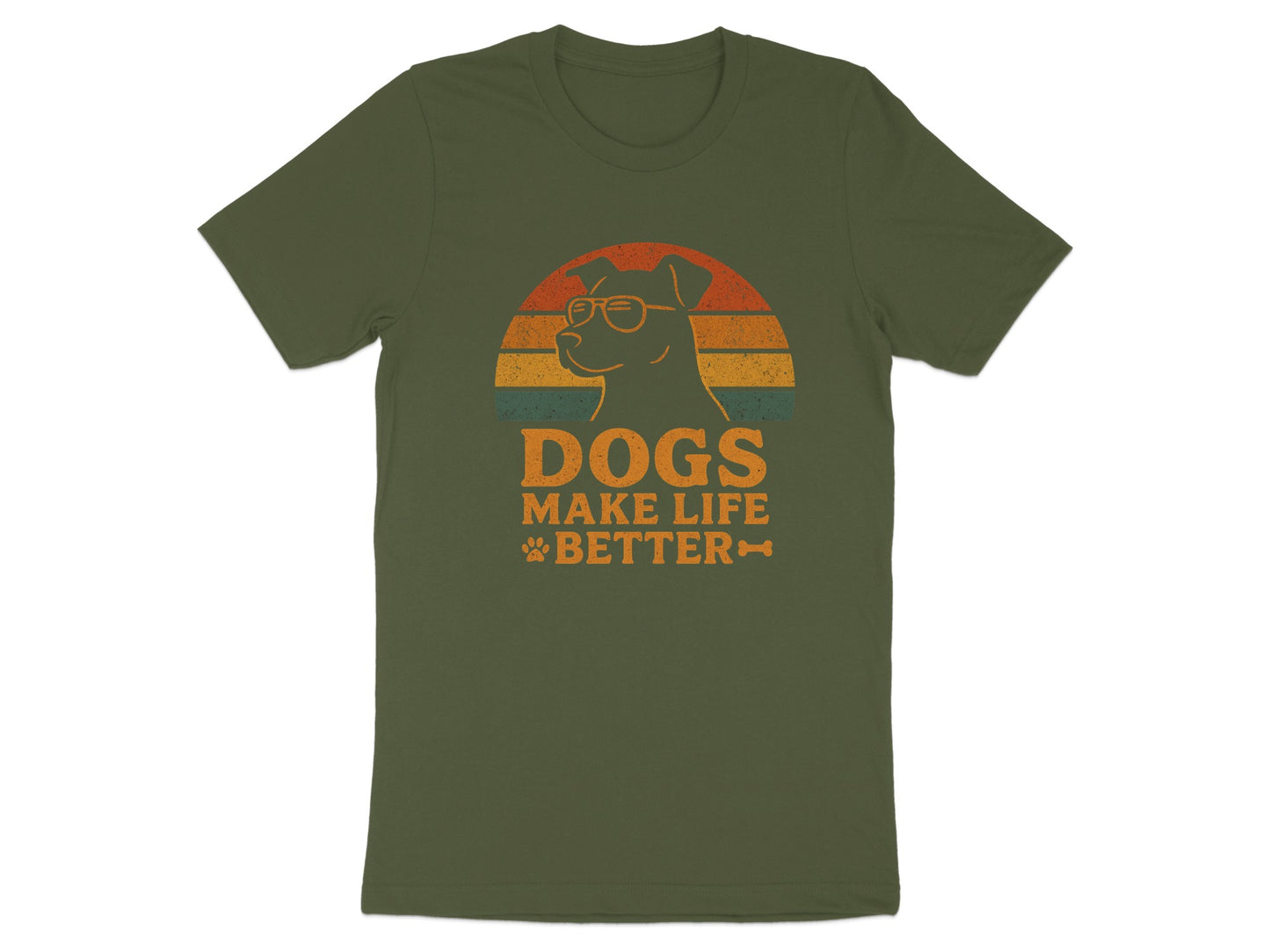 Dogs Make Life Better Graphic T-Shirt