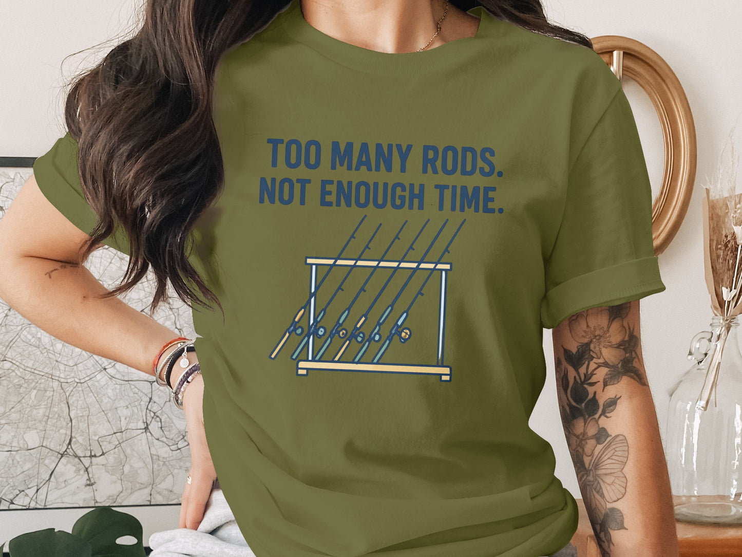 Too Many Rods Not Enough Time Graphic Tee product