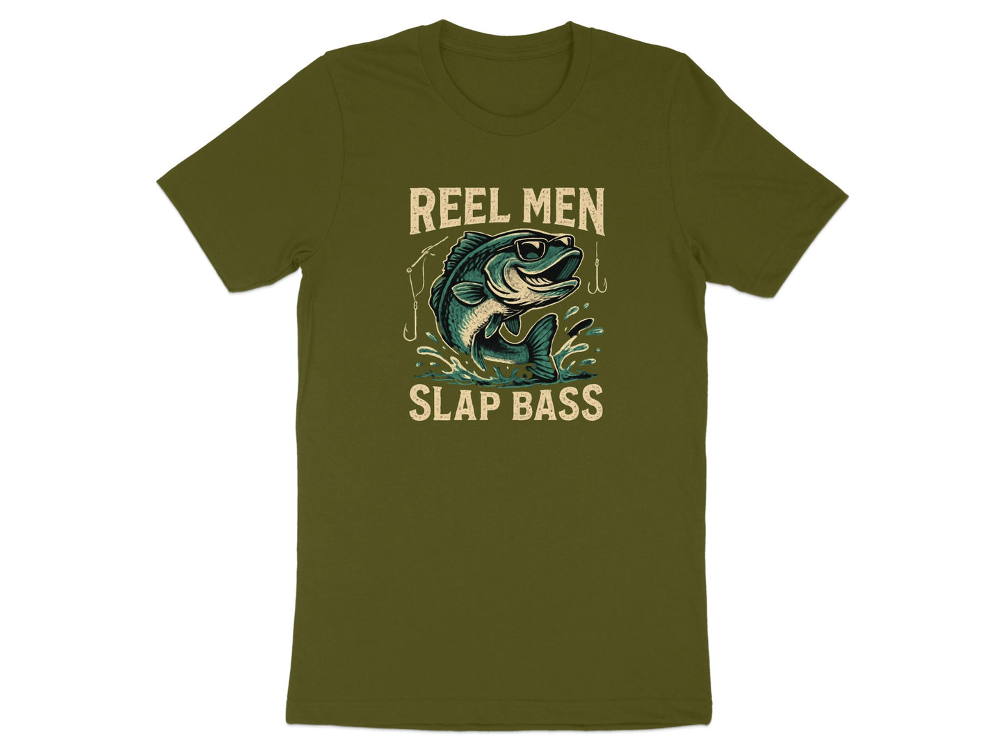 Reel Men Slap Bass Graphic Fishing T-Shirt product