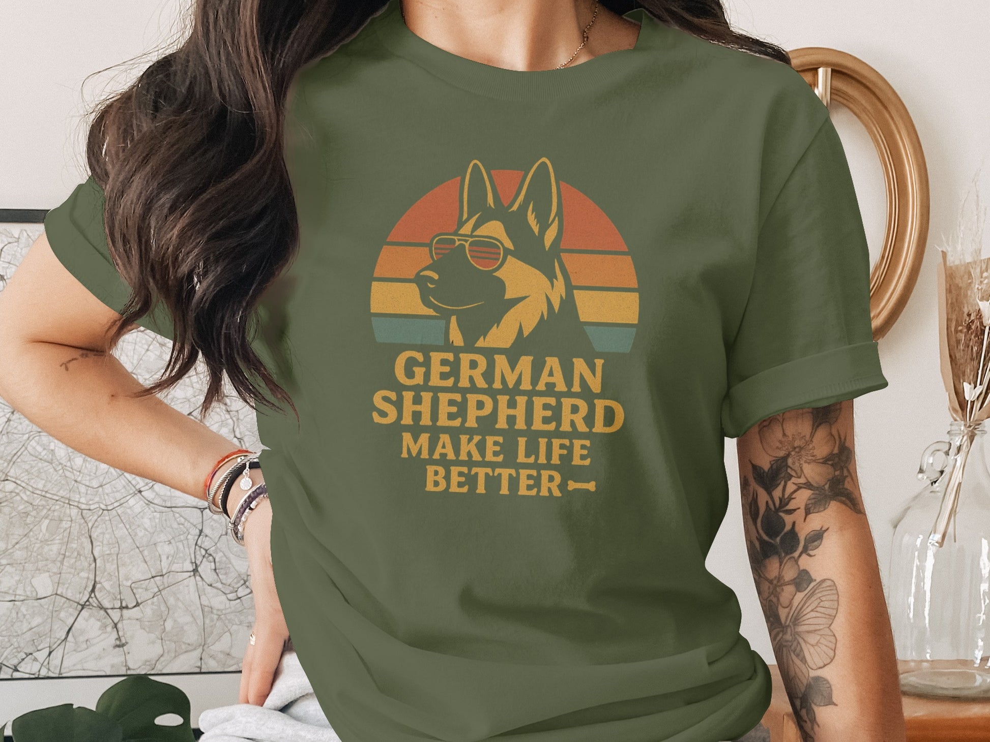 German Shepherd Make Life Better Graphic Tee