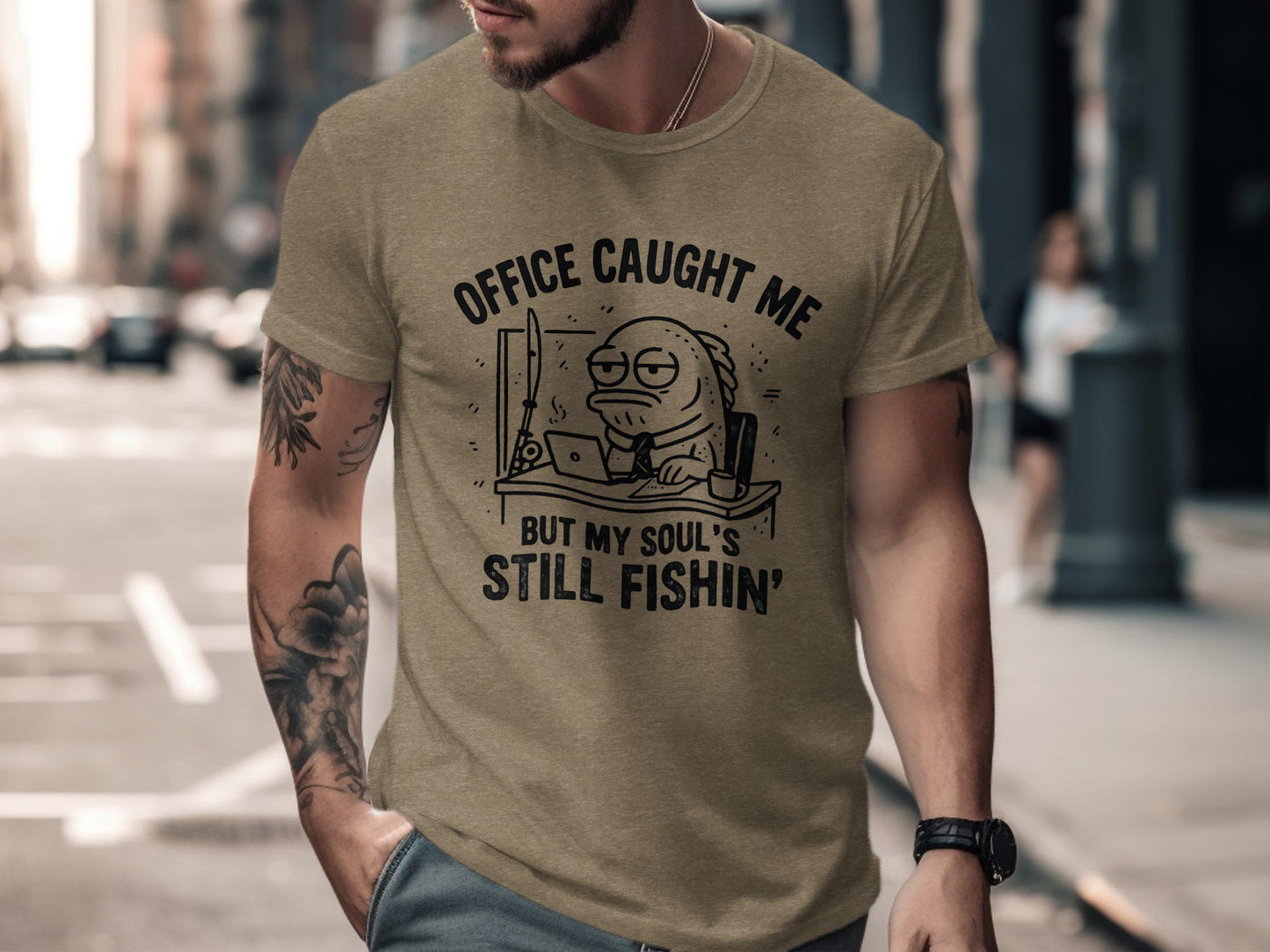 Office Caught Me Soul's Still Fishin' T-Shirt product