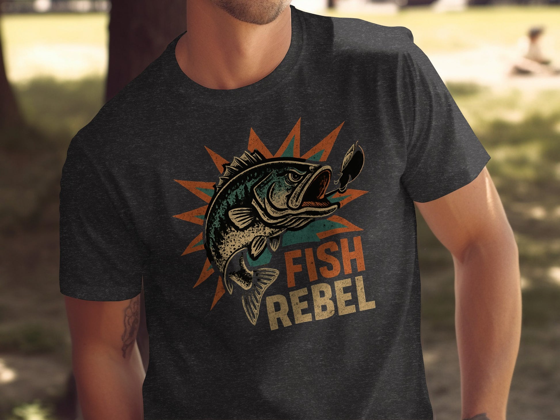 Vibrant Fish Graphic Design Rebel Men's T-shirt product type
