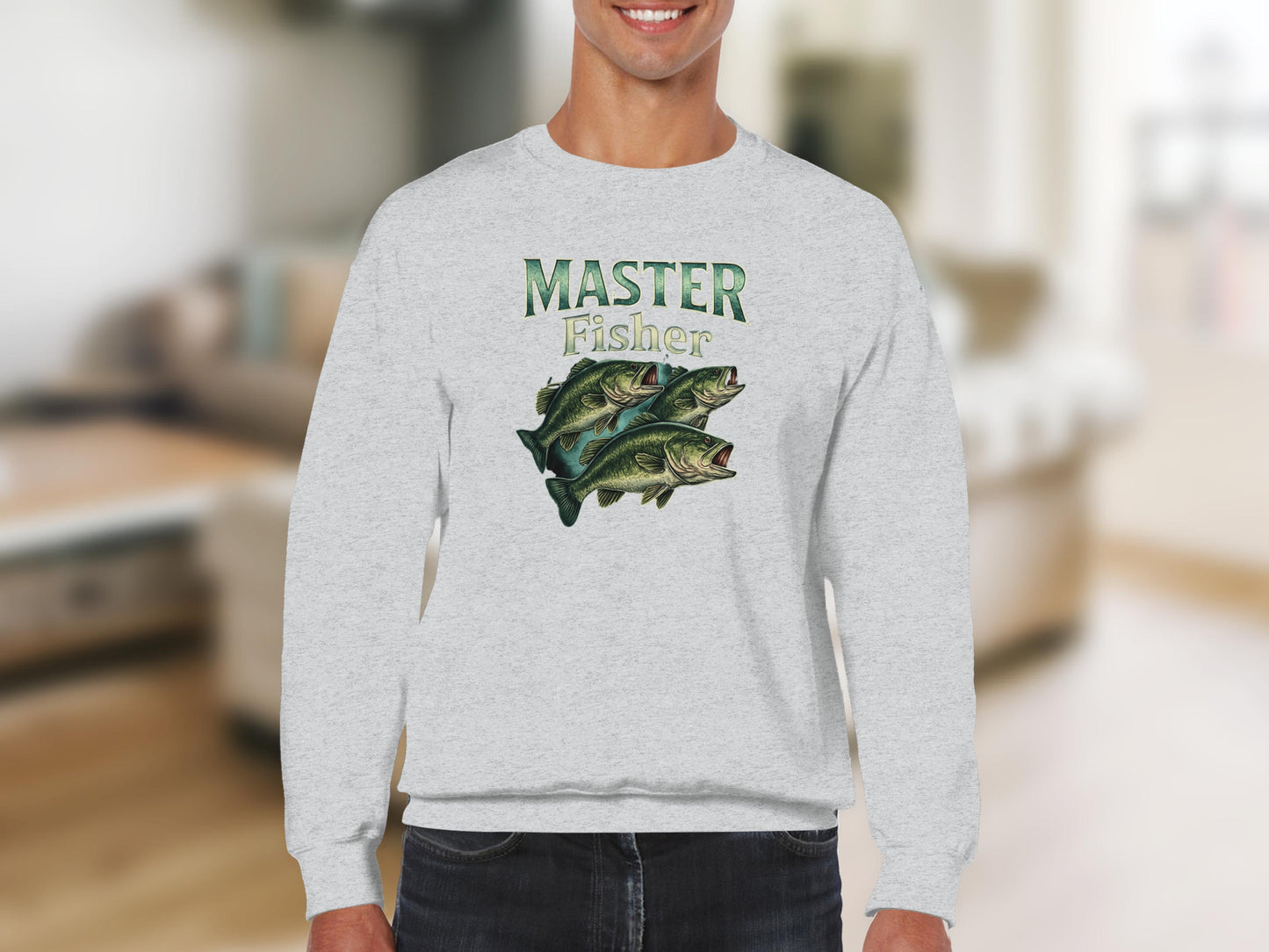 Master Fisher with Big Fish Graphic Sweatshirt product type