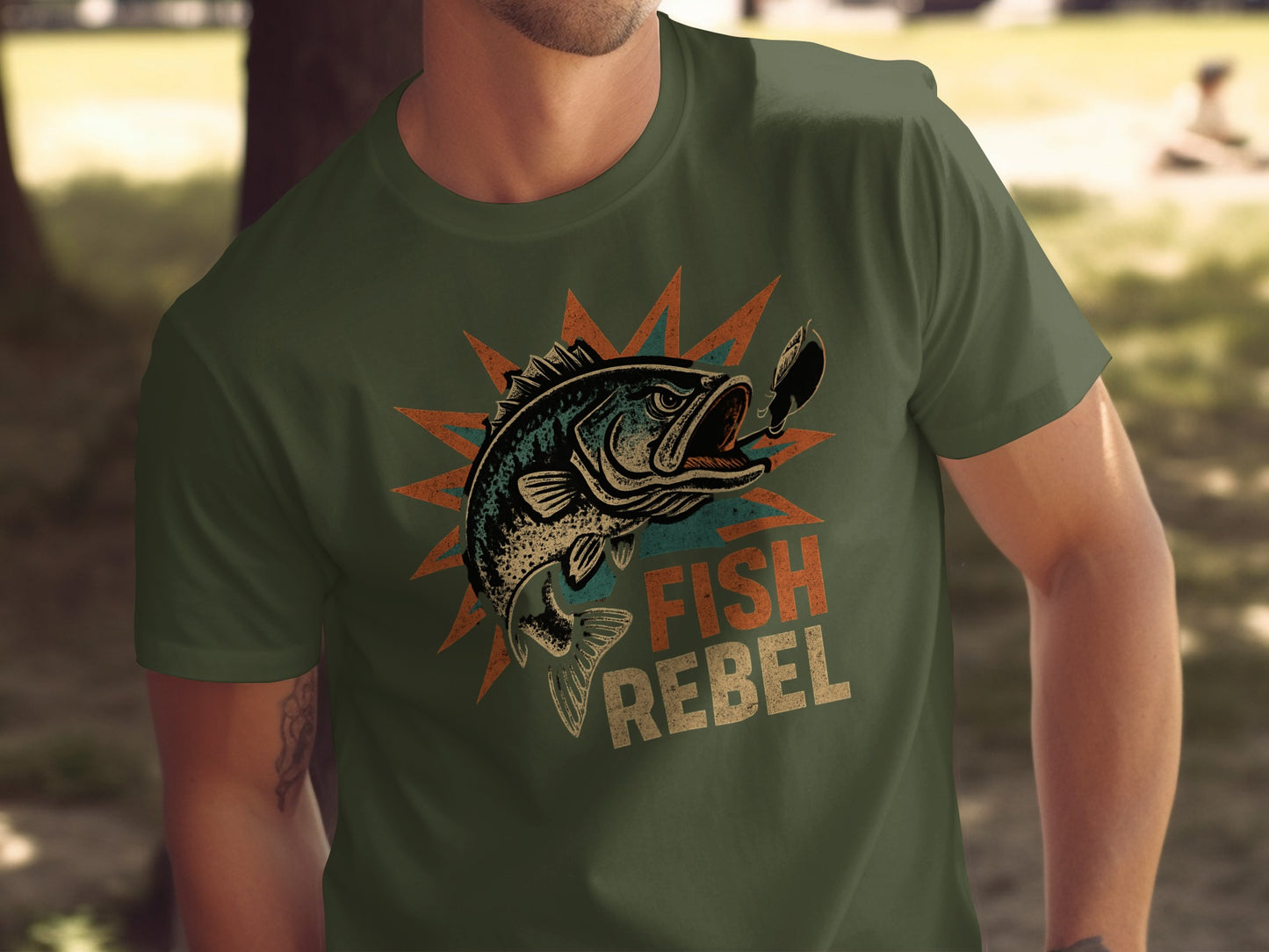 Fish Rebel Graphic Tee Casual T Shirt product type