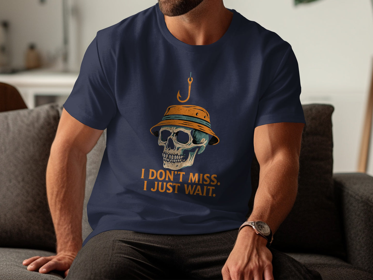 I Don't Miss I Just Wait Skull Graphic T-Shirt product