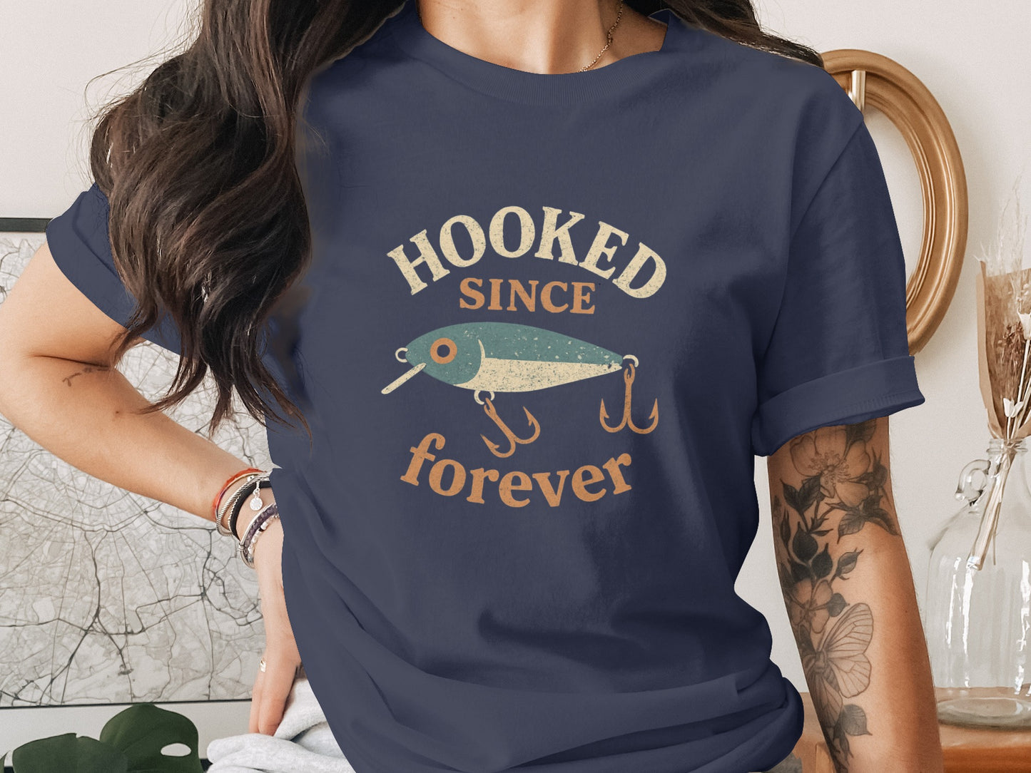 Hooked Since Forever Graphic Tee Shirt product type