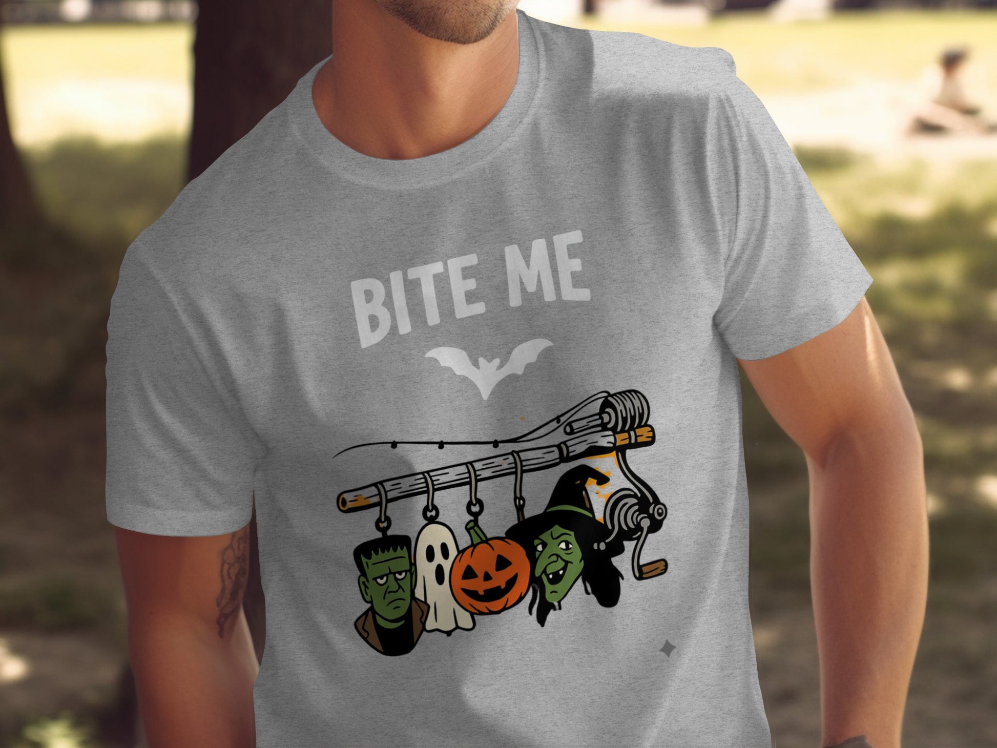 Bite Me Halloween Characters Hanging T-Shirt product