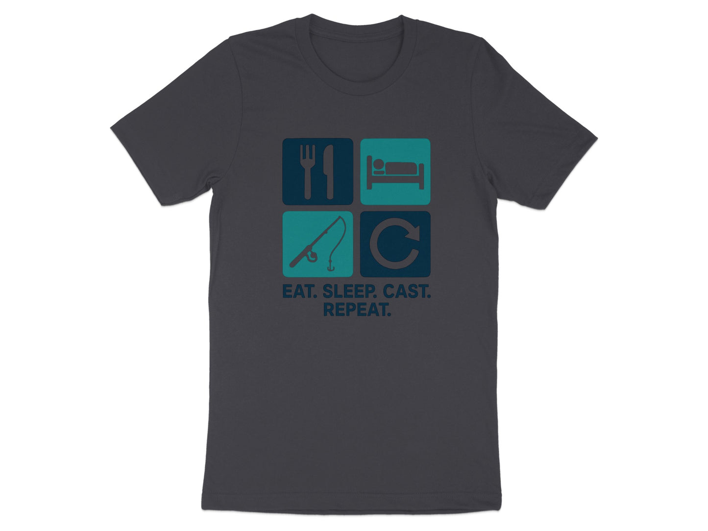 Eat Sleep Cast Repeat Graphic Design T-shirt product