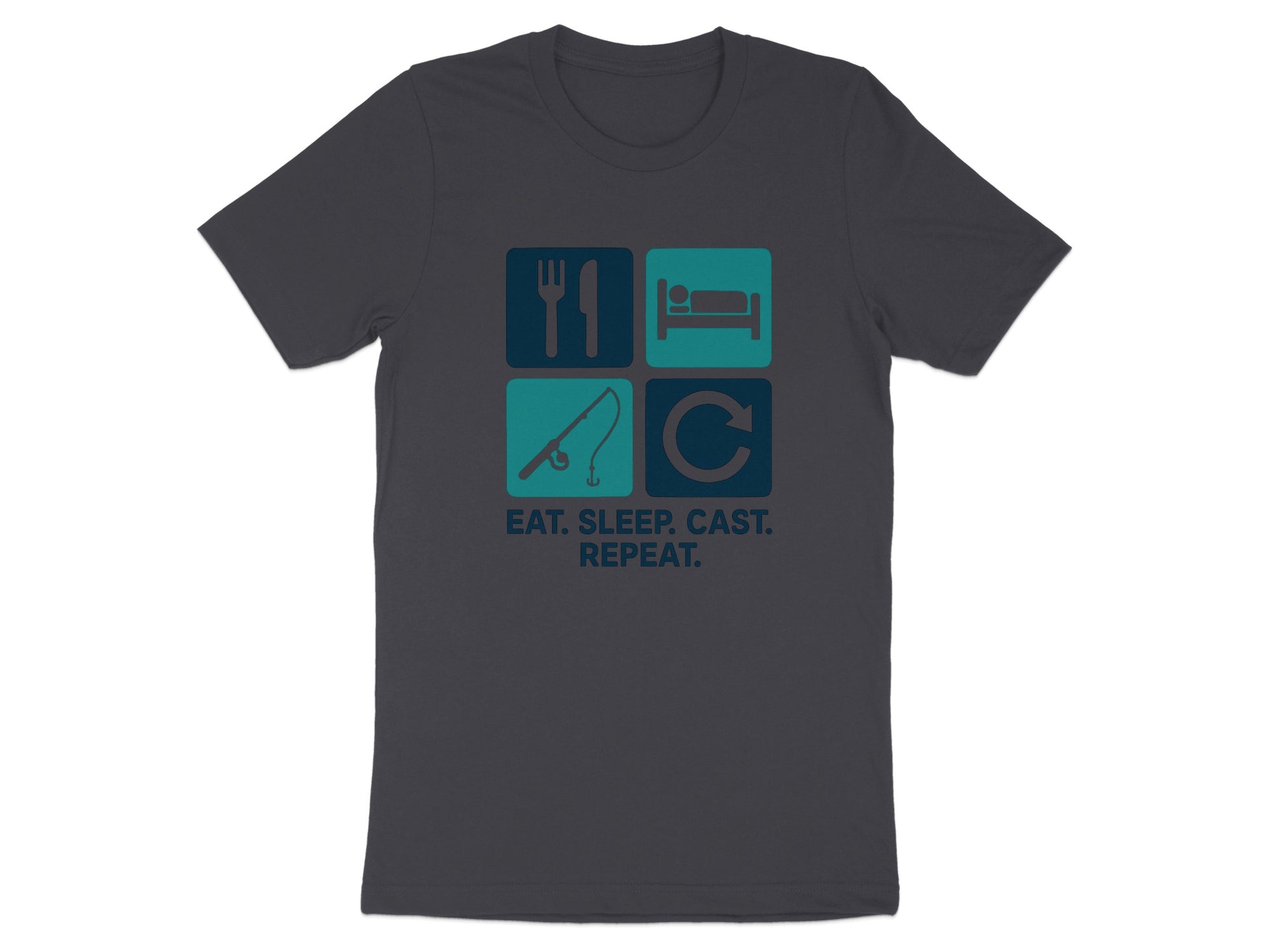 Eat Sleep Cast Repeat Graphic Design T-shirt product