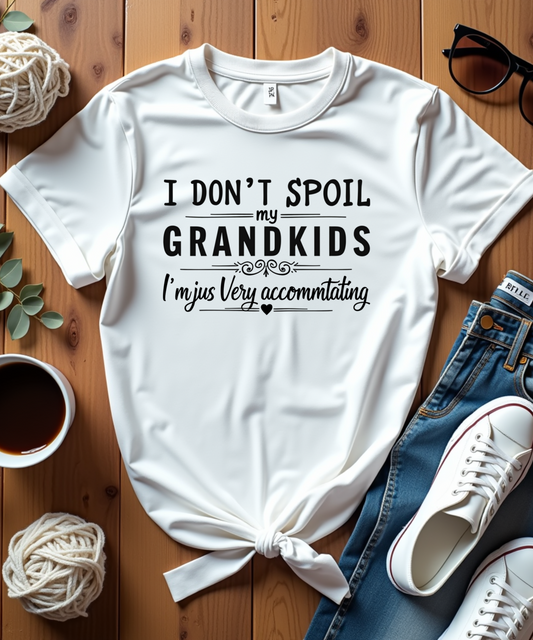Funny Grandma T-Shirt, I Don't Spoil My Grandkids, Im Just Very Accommodating, Grandmother Shirt, Nana Tee, Gifts for Grandma, Grandma Tee