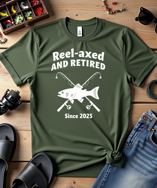 Reel-axed Retired Since 2025,Fishing Retirement 2025 Shirt, Retirement Gift for Men, Officially Retired,Funny Retirement,Gift for Coworker