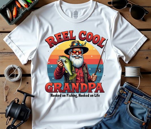 Reel Grandpa, Fishing Tshirt, Funny Fisherman Gift for Husband, Fish Lover Clothing, Funny Fishing Group Tshirt, Fishing Tee, Fisherman Gift
