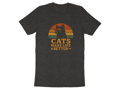 Retro Style CATs Make Life Better T-shirt product