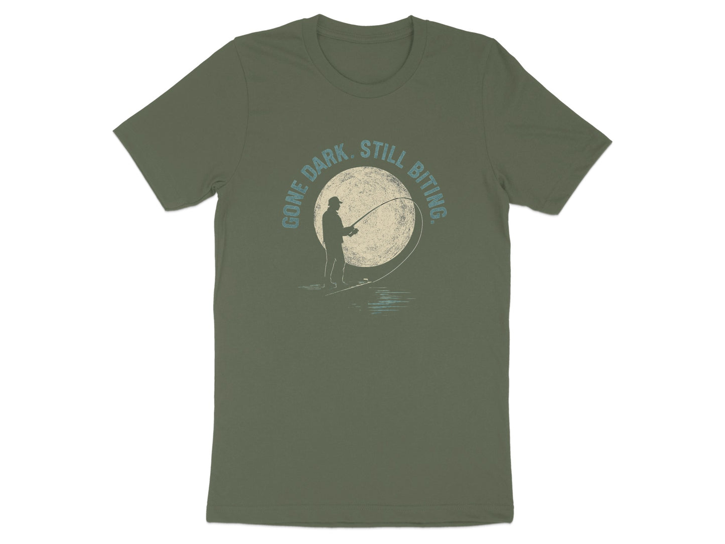 Gone Dark Still Biting Fishing Graphic T Shirt product