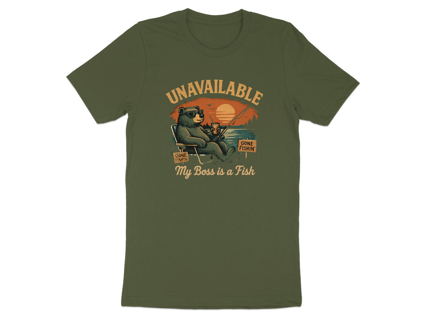 Unavailable My Boss is a Fish Graphic Shirt product