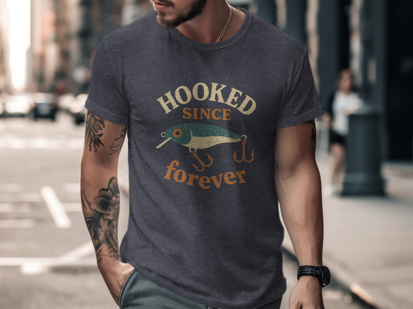 Hooked Since Forever Fishing Graphic Tee product