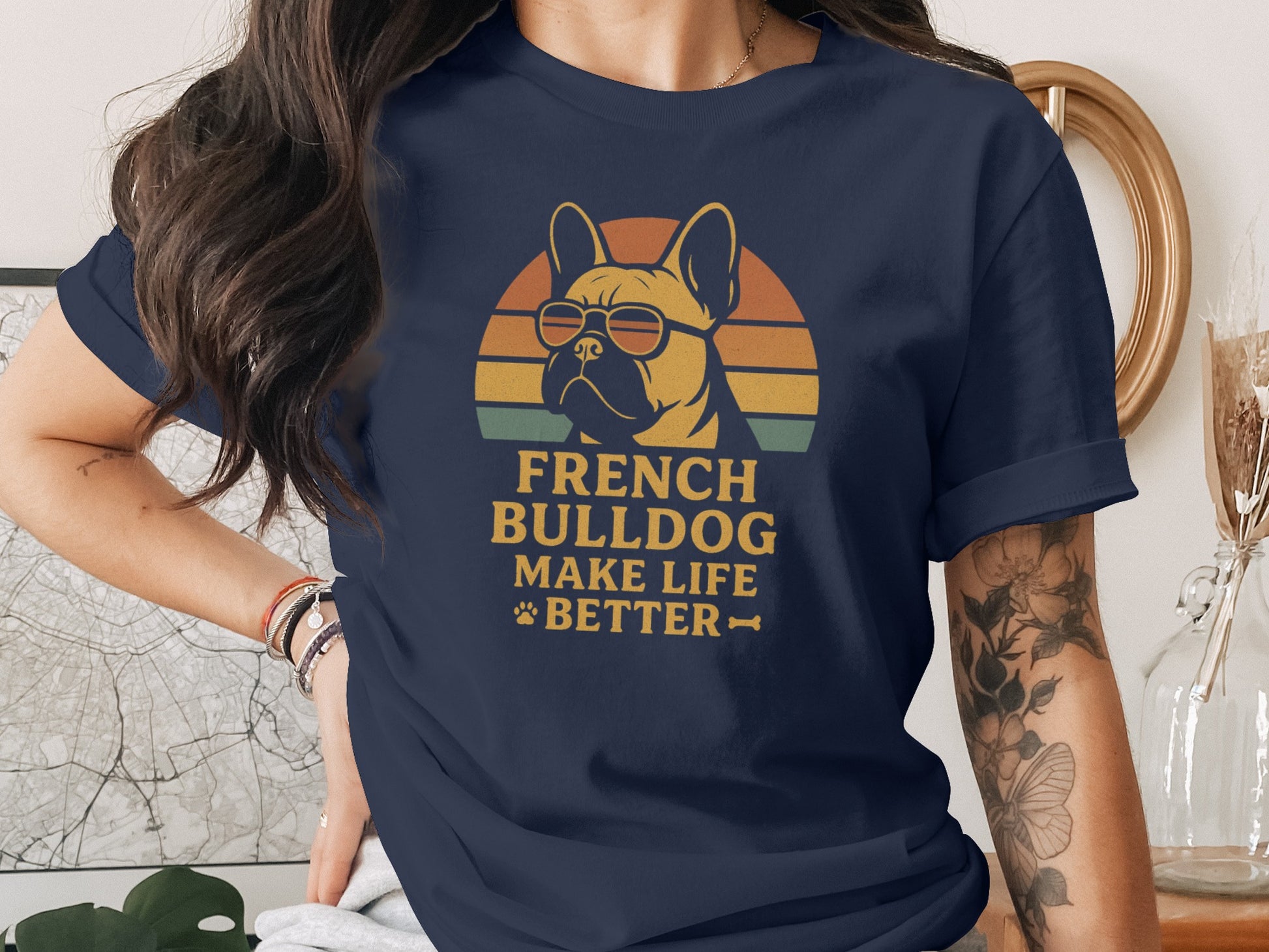 French Bulldog Make Life Better Graphic T-shirt