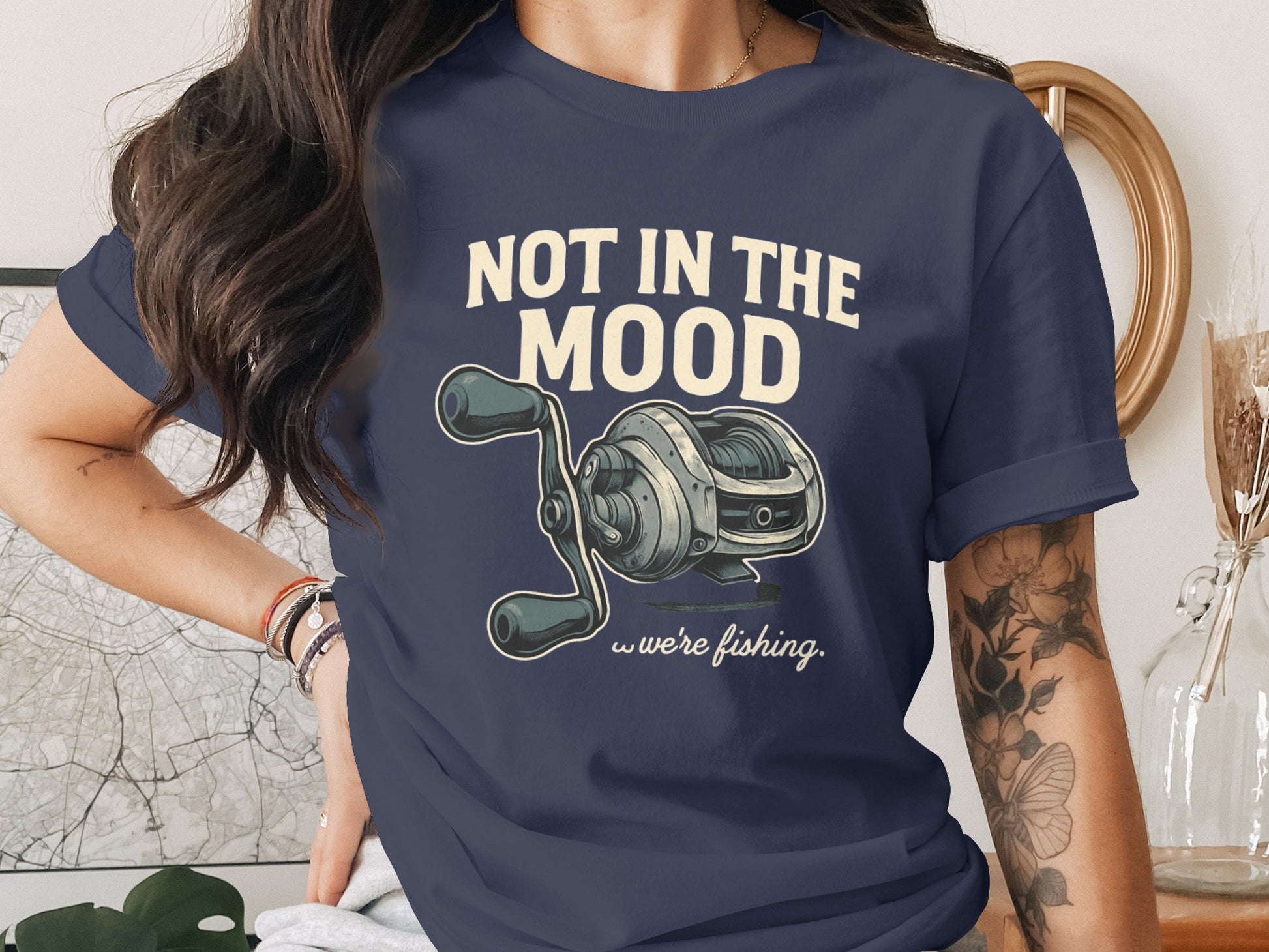 Not In The Mood We're Fishing Graphic Print T-shirt product type
