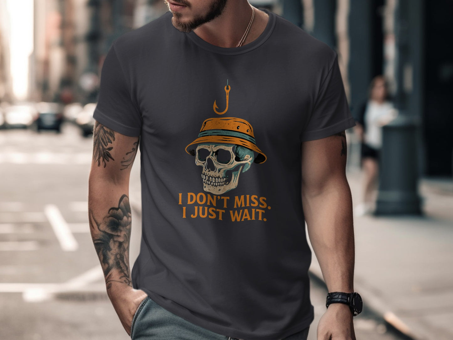 I Don't Miss I Just Wait Skull Graphic Tee product
